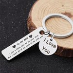 To My Man I Love You Keychain For Loves