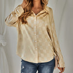 Cardigan Casual Check Jacquard Shirt