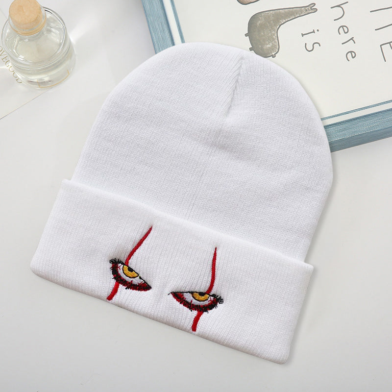 Scar Eyes Horror Clown Eyes Knit Hat