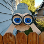 Fence Decoration Nosy Old Man And Lady Garden Yard Art