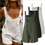 Button Casual Bib Pants