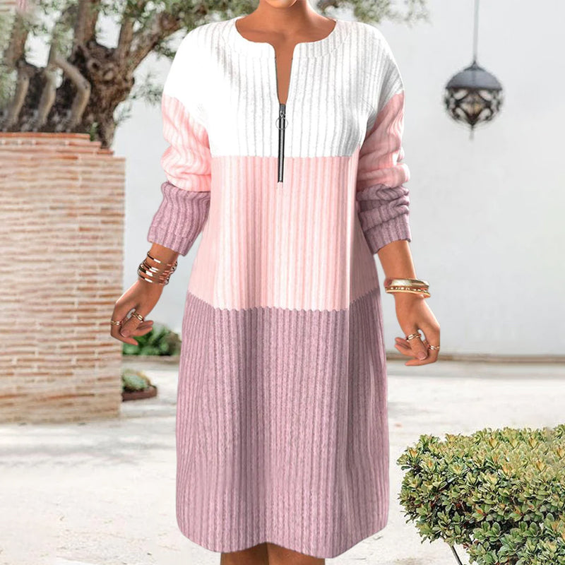 Zip Colorblock Dress