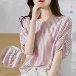 Striped Crew Neck Short Sleeve T-Shirt