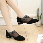 Women's Mesh Hollow-out Low Heel Sandals