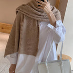 6 IN 1 Ladies Knitted Bib Shawl Scarf Clothes