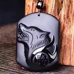 Save A Wolf Obsidian Necklace
