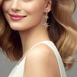 Asymmetric Star And Moon Earrings