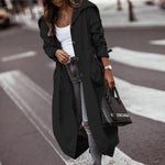 Single Breasted Pocket Design Belted Hem Trench Coat