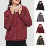 Lightweight Lamb Fleece Wavy Pattern Thermal Padded Coat(FREE SHIPPING)