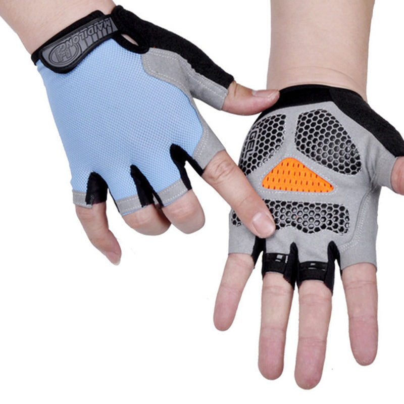Biking Mittens Sports Half Finger Gloves Breathable & Non-Slip