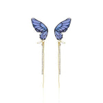 Butterfly Fringe Long Earrings