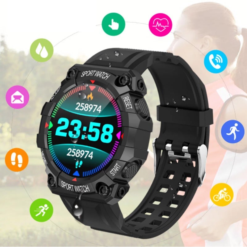 Color Screen Waterproof Touch Control Sports Pedometer Smart Bracelet