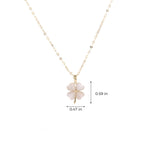 Heart-shaped Opal Lucky Four-leaf Clover Necklace