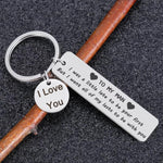 To My Man I Love You Keychain For Loves
