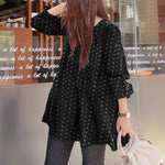 Polka Dot Print Long Sleeve Shirt T-Shirt