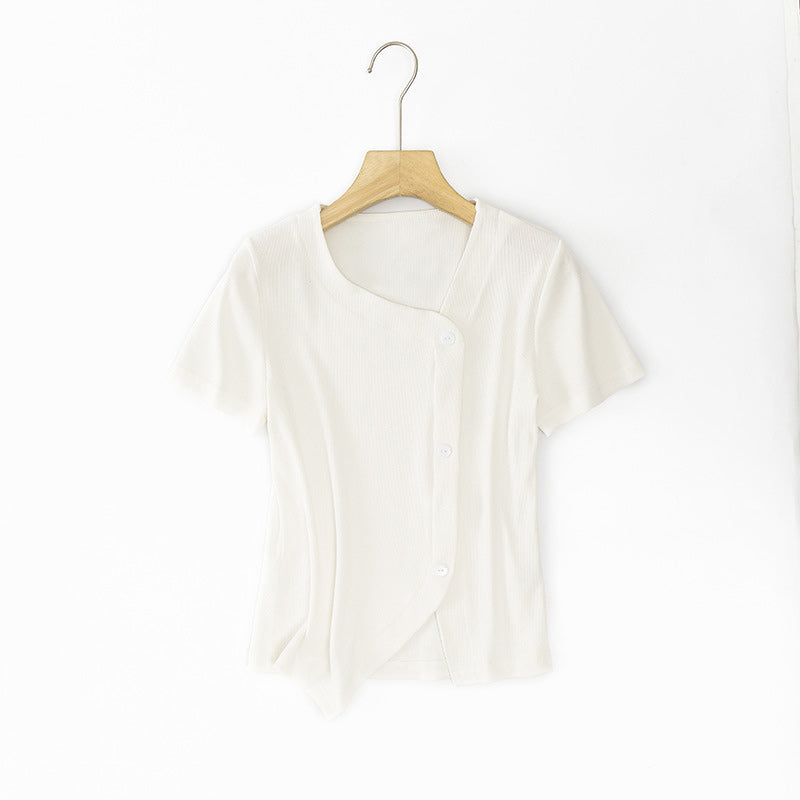 Irregular Slit T-shirt