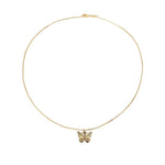 Butterfly Initial "A" Necklace