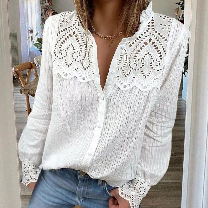 Women's Lace Stitching Shirt