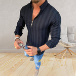 Striped Long-sleeve Print T-shirt