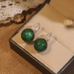 Emerald Pearl Ear Cuffs