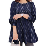 Polka Dot Print Long Sleeve Shirt T-Shirt