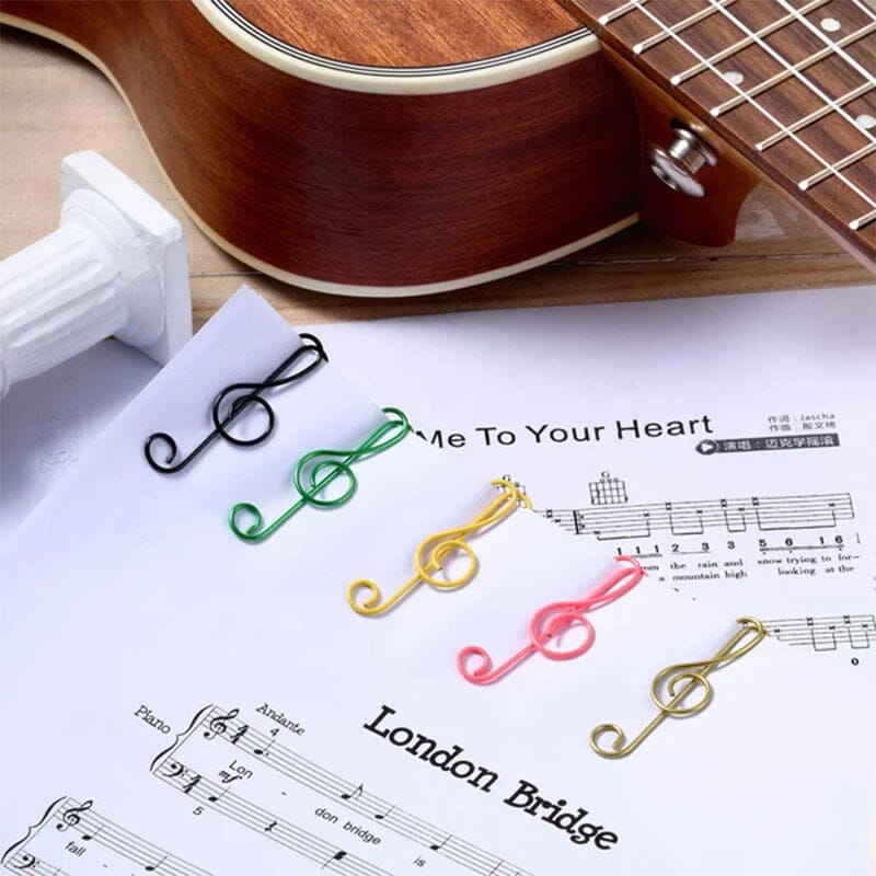 🎶Music Multicoloured Metal Paper Clips