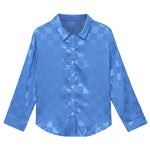 Cardigan Casual Check Jacquard Shirt