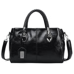 New oil wax leather handbags Boston soft leather big tote bag