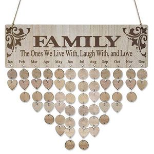 Wooden Calendar Board