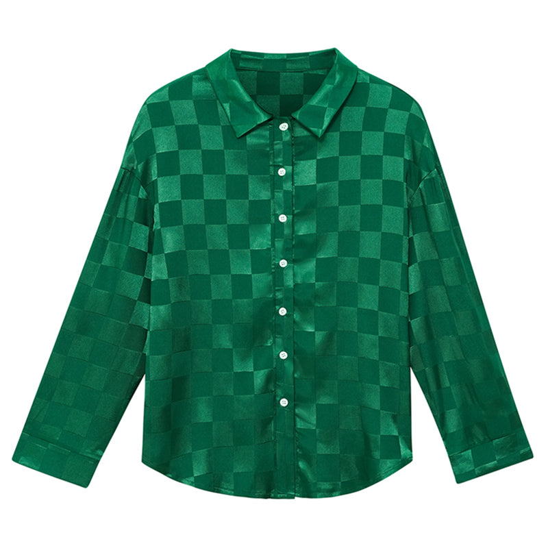 Cardigan Casual Check Jacquard Shirt