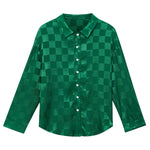 Cardigan Casual Check Jacquard Shirt