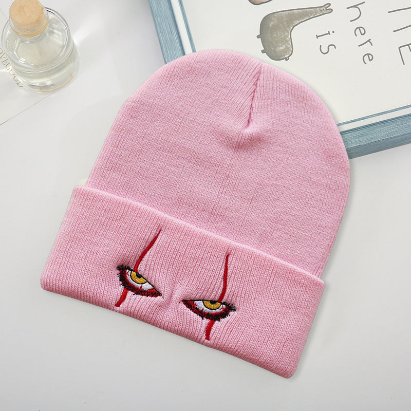 Scar Eyes Horror Clown Eyes Knit Hat