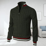 Color Block Turtleneck With Zip Closure