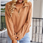 Elastic Waist Casual Sweatshirt