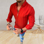 Striped Long-sleeve Print T-shirt