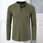 Men's Henley Casual Long Sleeve T-Shirts