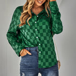 Cardigan Casual Check Jacquard Shirt