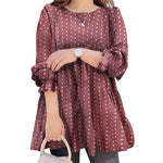 Polka Dot Print Long Sleeve Shirt T-Shirt
