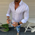 Striped Long-sleeve Print T-shirt