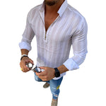 Striped Long-sleeve Print T-shirt