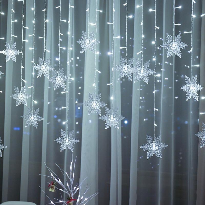 Curtain Snowflake LED String Lights
