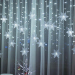 Curtain Snowflake LED String Lights