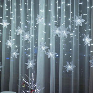 Curtain Snowflake LED String Lights