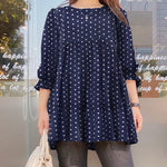 Polka Dot Print Long Sleeve Shirt T-Shirt