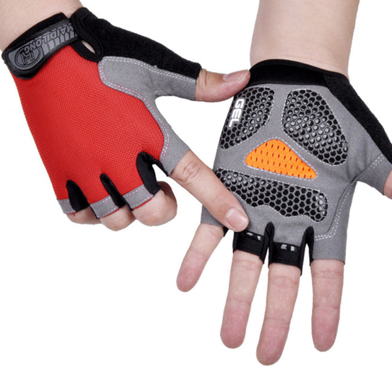 Biking Mittens Sports Half Finger Gloves Breathable & Non-Slip
