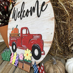 Interchangeable Vintage Truck Welcome Sign