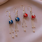 Withinhand Golden Peacock Drop Earrings