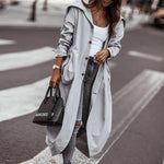 Single Breasted Pocket Design Belted Hem Trench Coat