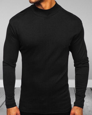 Men's Gray Cotton Turtleneck Sweaters