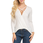 Women's v-neck knitted t-shirt